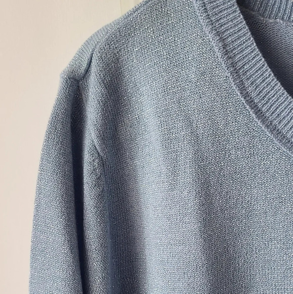 Jaclyn Smith collection sz.XXL blue+silver thread - Picture 8 of 9